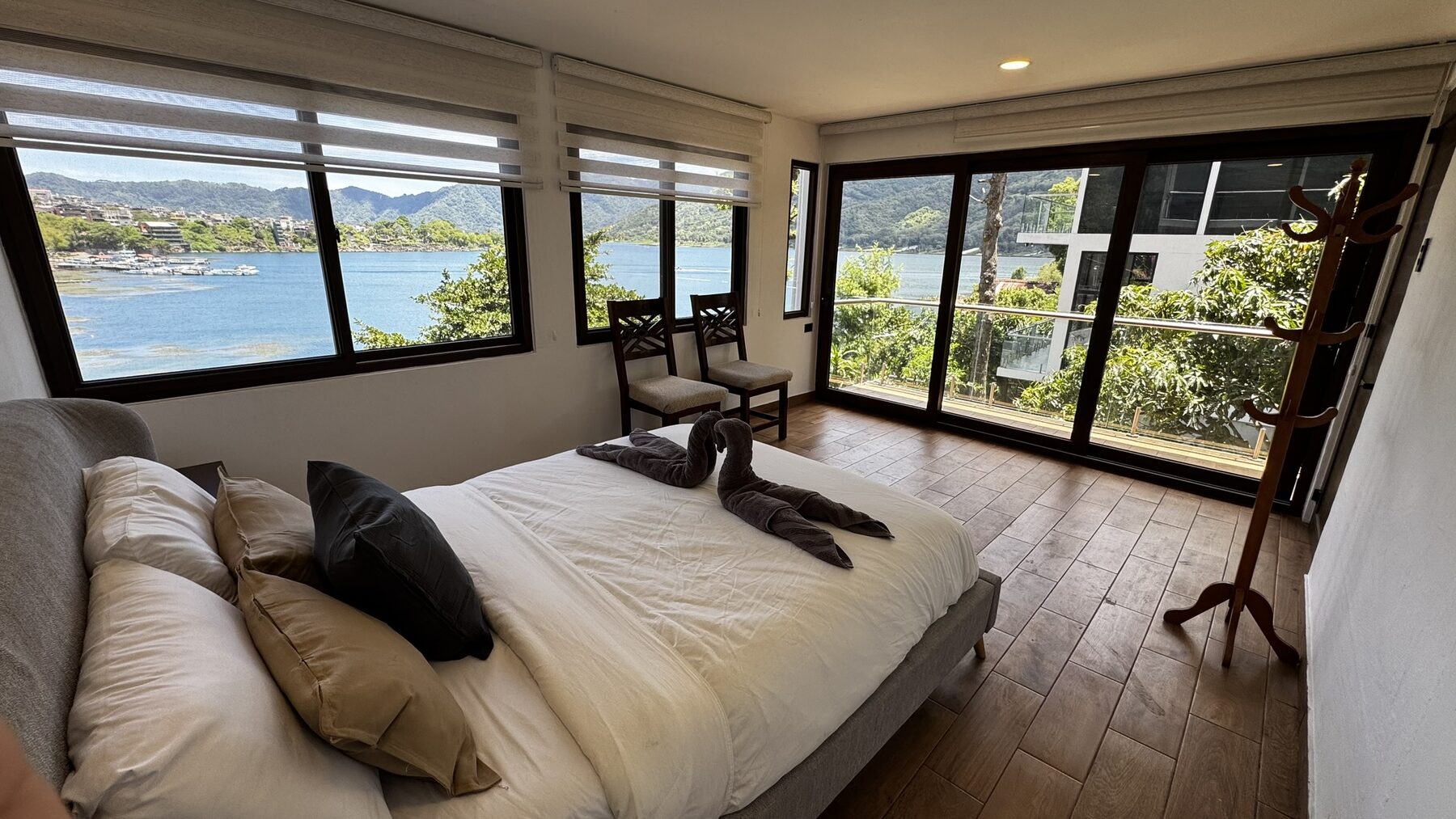 Volcán San Pedro studio with lake-view windows